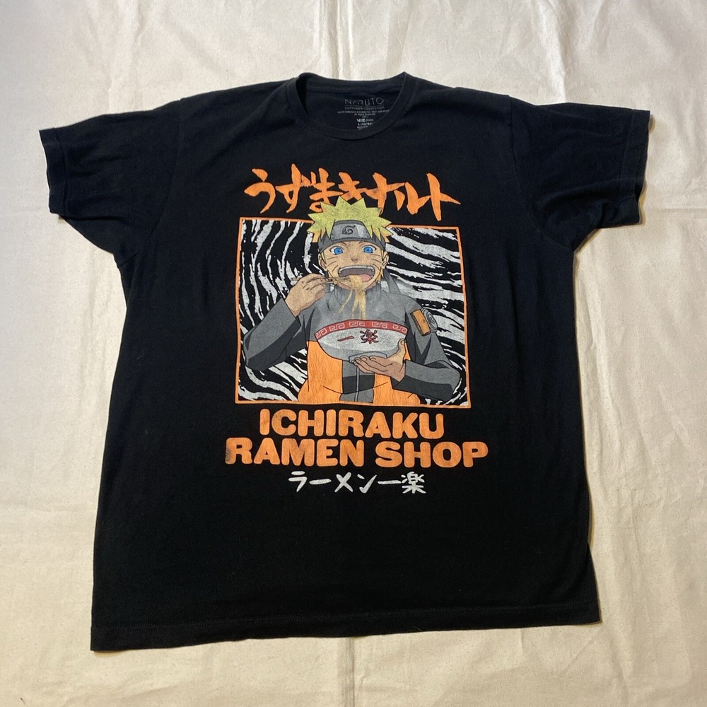 Naruto Men's Sz Large Ichiraku Ramen Shop T-Shirt R0164